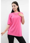 Hepsizen Zincir Aksesuarlı Tshirt Pembe