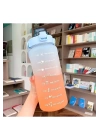 Motivasyon Su Matarası 2 Litre + 900 Ml Pipetli Sticker Hediyeli