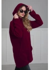 Önden Cepli Polar Sweatshirt,sw-1pl Bordo