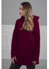 Önden Cepli Polar Sweatshirt,sw-1pl Bordo