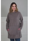 Önden Cepli Polar Sweatshirt,sw-1pl Gri