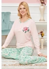 Bayan Uzun Kollu Pijama Takımı Model no 7595