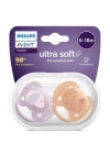 Philips Avent Ultra Soft Yumuşak 2li Emzik 6-18 Ay - SCF091/18