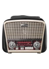 RADYO NOSTALJİ ŞARJLI PİLLİ BT/USB/SD/AUX FENERLİ MİKADO MDR-8BT