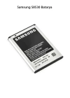 Samsung S8530 Telefonlarla Uyumlu Batarya 1500 mAh