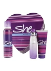 She Is Sexy Edt 50 Ml Edt Kadın Parfümü + 150 Ml Deodorant +75 Ml Vücut Losyonu Set