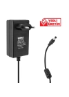 ShopZum  12 VOLT - 3.2 AMPER - 38 WATT 5.5*2.5 UÇLU YERLİ ÜRETİM PLASTİK KASA PRİZ TİPİ ADAPTÖR