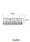ShopZum  Beyaz 3lü Standlı Kapaklı Kaşıklı Cam Hava Sızdırmaz Baharatlık Takımı KC-386