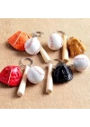 ShopZum Gerçekçi Beyzbol Tasarımlı Şık Anahtarlık Kolye Çanta Süsü Baseball Keychain