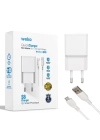 ShopZum  WK-21434 S6 2.1 AMPER ŞARJ BAŞLIK ADAPTÖRÜ + MICRO USB KABLO ShopZum(NO:3)