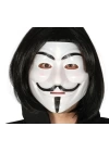 Siyah Renk Takma Kısa Saç ve V For Vendetta Maskesi Anonymous Maskesi