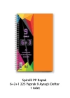 Spiralli PP Kapak 6+2+1 225 Yaprak 9 Ayraçlı Defter