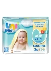 Uni Baby Aktif Sensitive Bebek Islak Mendil 24+ Ay 3x52 Adet