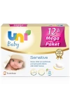 Uni Baby Sensitive Islak Havlu Mendil 12 li Mega Paket