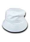 Unisex Kova Şapka Balıkçı Şapka Bucket Hat Beyaz