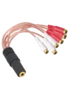 UZATMA KABLOSU 3.5MM DİŞİ TO 6RCA DİŞİ  SL-DC56