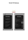 Vestel V4 Telefonlarla Uyumlu Batarya 5000 mAh