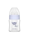 Wee Baby Isıya Dayanıklı Akıtmaz Cam Bardak 120 ml - Mavi