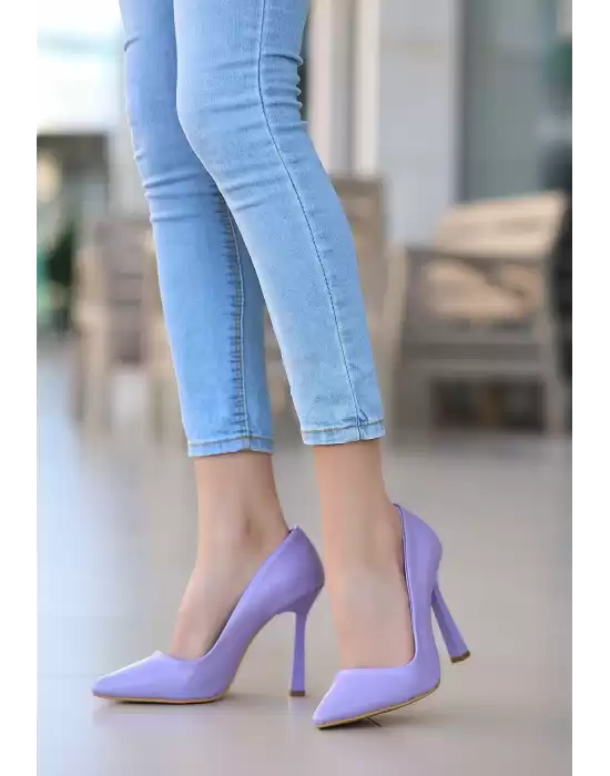 Jirda Lila Cilt Stiletto Ayakkabı
