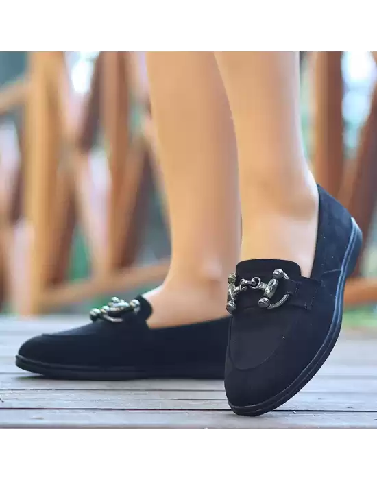 Celio Siyah Süet Babet Ayakkabı