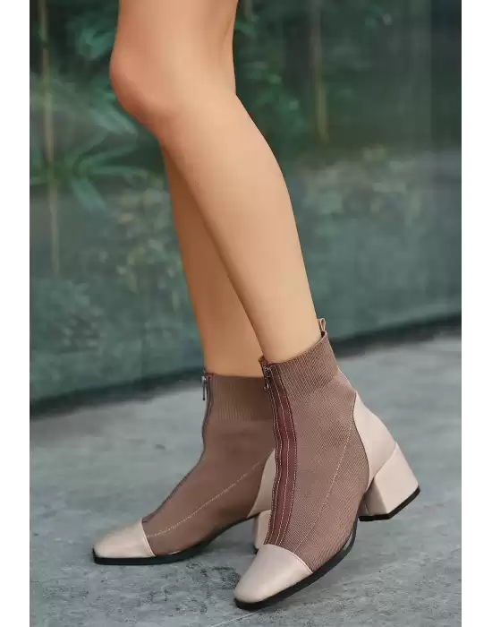 Dylan Nude Cilt Triko Detaylı Bot