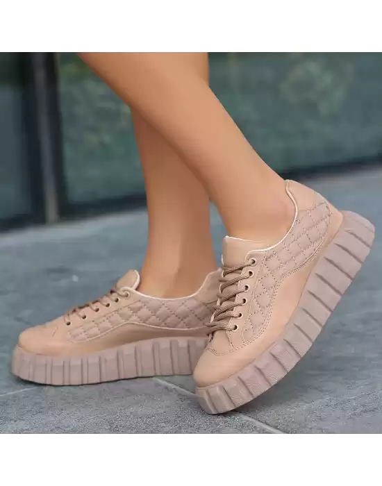 Joris Nude Cilt Bağcıklı Spor Ayakkabı