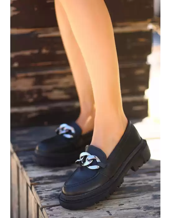 Biga Siyah Cilt  Ayakkabı