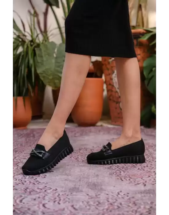 Loma Siyah Triko Babet Ayakkabı