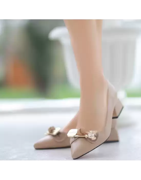 Nell Nude Cilt Topuklu Ayakkabı