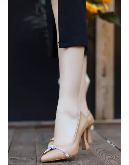 Polina Nude Cilt Stiletto Ayakkabı