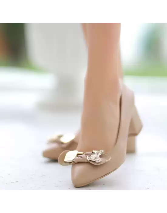 Tatum Nude Cilt Topuklu Ayakkabı