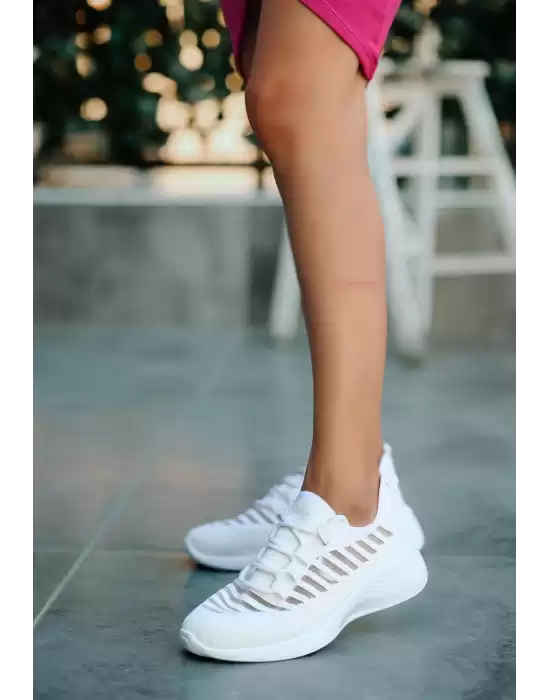 Wina Beyaz Triko Spor Ayakkabı