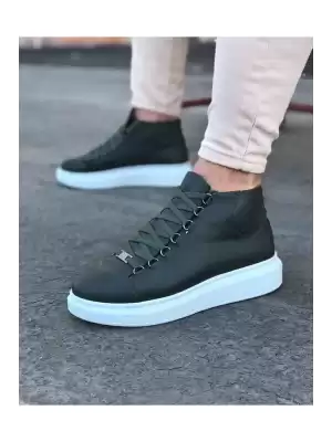 Wagoon WG032 Haki Bağcıklı Sneakers  Yarım Bilek Bot