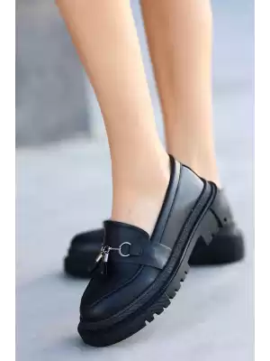 Ninna Siyah Cilt Ayakkabı