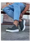 Wagoon WG01 Gri Delikli Erkek Yüksek Taban Ayakkabı