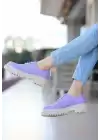 Teri Lila Cilt Bağcıklı Ayakkabı