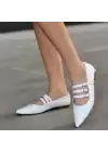 Hoppe Beyaz Rugan Babet Ayakkabı