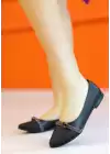 Jadira Siyah Cilt Babet Ayakkabı