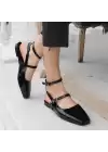 Katrin Siyah Rugan Babet Ayakkabı