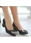 Maja Siyah Cilt Topuklu Ayakkabı