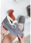 Tote Gri Süet Babet Ayakkabı
