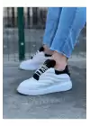 Wg094 Beyaz Siyah Erkek Casual Ayakkabı