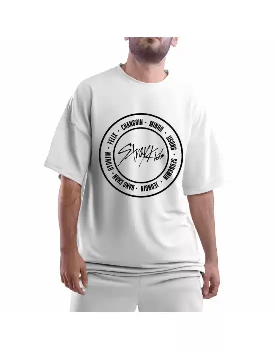 Stray Kids Unisex Oversize T-shirt, Stray Kids Grup Üyeleri, K-Pop Tişört