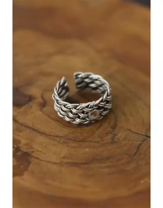Örgü Model Metal Ayarlanabilir Erkek Yüzük