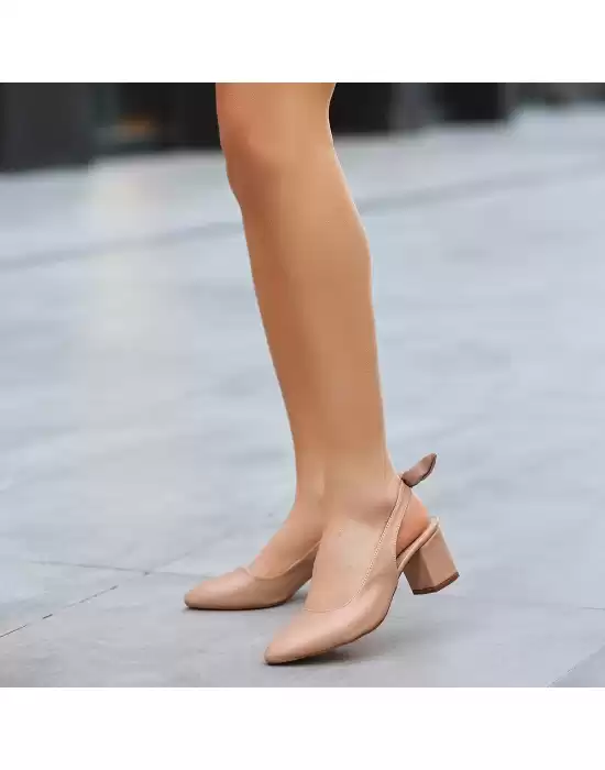 Poly Nude Cilt Topuklu Ayakkabı