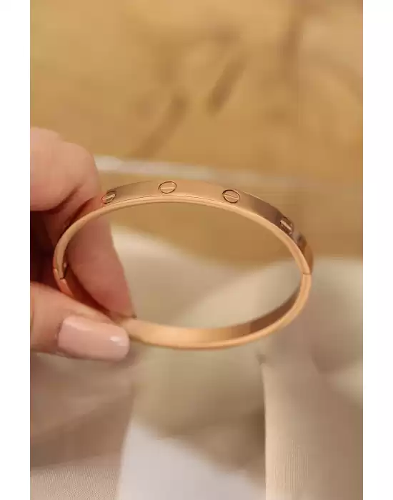 Rose Renk Cartier Çelik Bilezik
