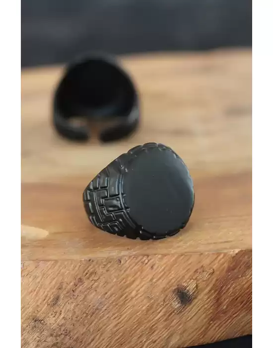 Siyah Metal Erkek Yüzük