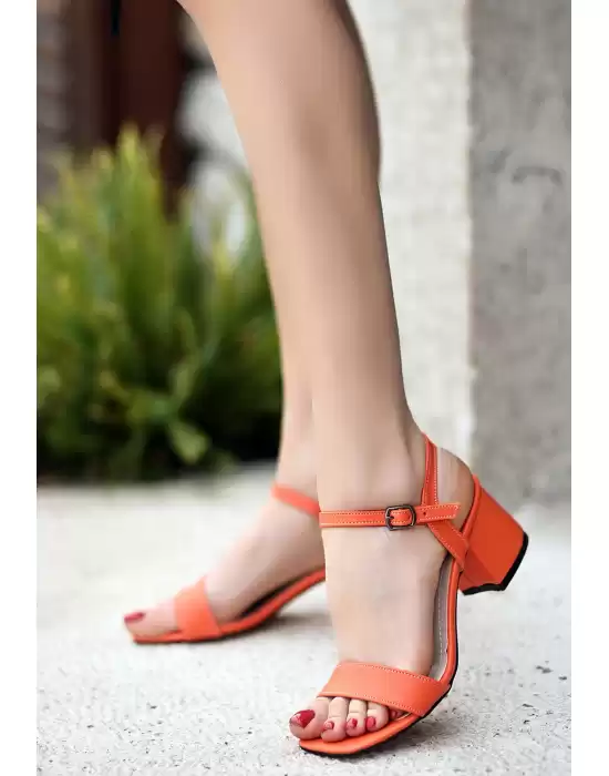 Weni Turuncu Cilt Topuklu Ayakkabı