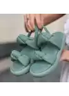 Ecet Mint Yeşili Cilt Sandalet