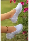 Enox Beyaz Streç  Babet Ayakkabı